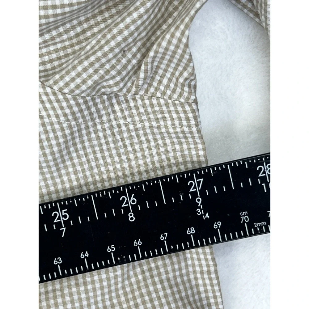 Cutter & Buck Mens White Plaid Baylor Bears University Button Front Shirt Sz 3XL
